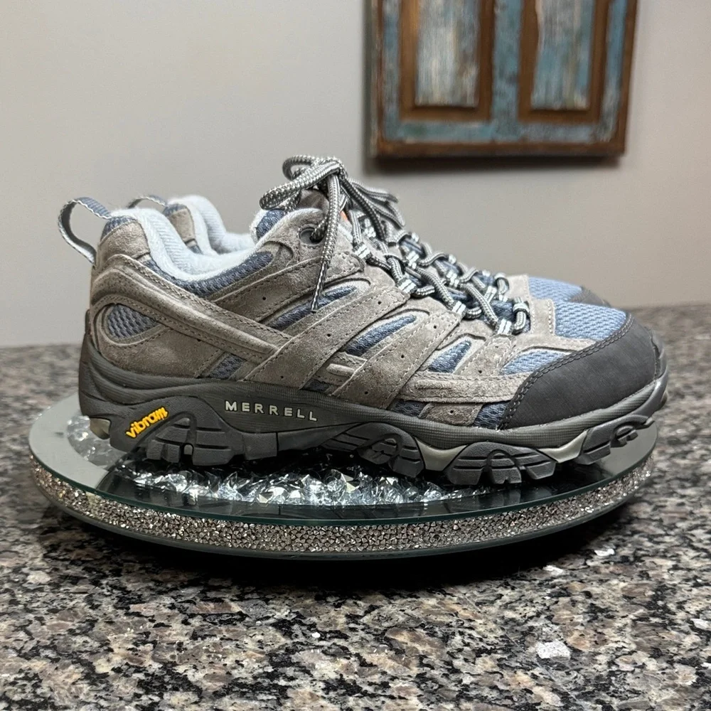 Merrell Vibram Gray and Blue Athletic Shoes NWOT 10 - Picture 1 of 17